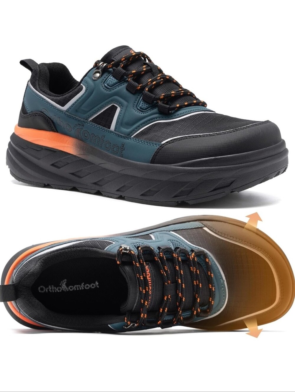 NIB Wide Toe Box Orthocomfoot Sneakers Running SHOES Walking M 11, Eu 45